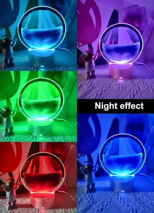 Desniltol 3d движущаяся настольная лампа с изображением песка, вращающиеся на 360°...