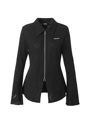 Блуза на блискавці з коміром