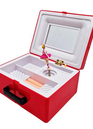 Музыкальная шкатулка чемоданчик cs9938-5 заводная с балериной 1tap