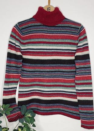 Светр вовна смугастий джемпер жіночий светр натуральний у смужку