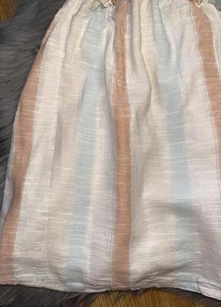 Легкий стильный хлопковый сарафан на тоненьких бретелях для девочки 5р tu3 фото