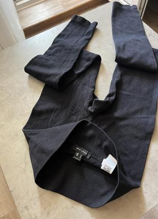 Чёрные лосины в рубчик new look эластичные мягкие облегающие леггинсы 🖤10 фото