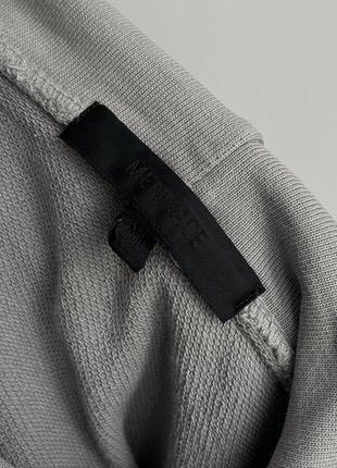 Mennace oversized washed grey hoodie худи кофта свитер свитшот оверсайз стильное плотное интересное оригинал вышивка свободная широкая6 фото