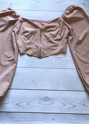 Топ рожевий у корсетному стилі