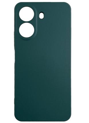 Чохол fiji style для poco c65 силікон бампер із захистом блоку камер темно-зелений