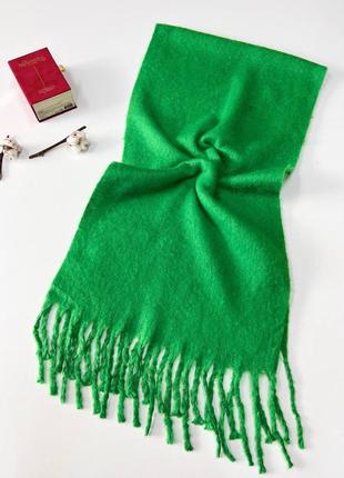 Теплый шарф объемный (зеленый)