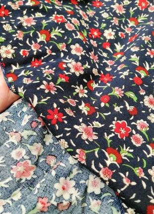 Плаття сарафан натуральна бавовняна тканина 100% штапель квітковий принт4 фото