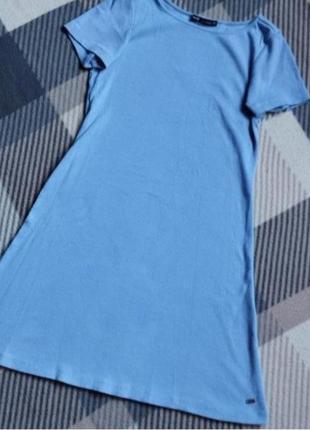 Ніжне плаття, сукня в рубчик1 фото