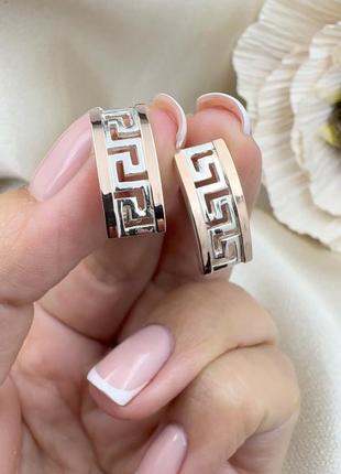 Серебряные серьги с золотыми пластинами