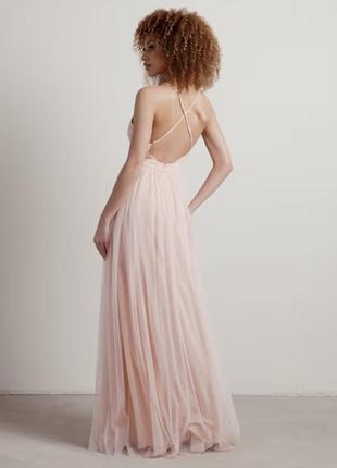 Сукня вечірня максі фатинова пудрового кольору simply be р.l2 фото