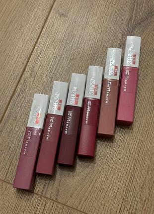 Стійка рідка матова помада для губ maybelline new york super stay matte ink