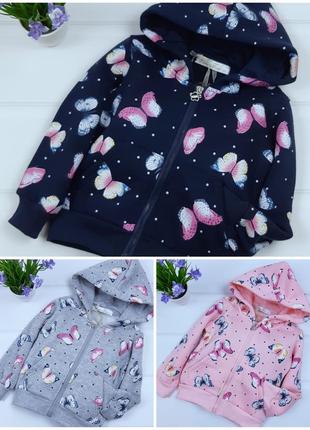 Тепленькая кофточка на замочке двухнить на флисе