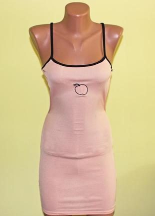 Prettylittlething. товар из англии. нюдовое платье с шнуровкой на спинке.6 фото