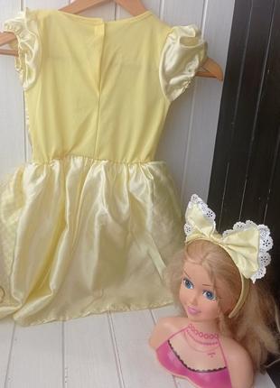 Карнавальний костюм принцеса золотоволоска золушка лялька кукла4 фото