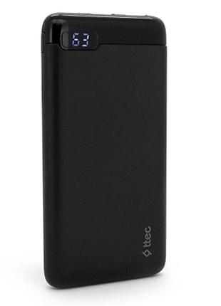 Повербанк powerbank ttec 10000mah, output: 2*usb + type-c, 20w, black, q30