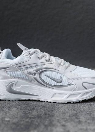 Кроссовки белые мужские замша, текстиль, nike white9 фото