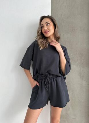 Костюм шорти та кофта турецька петля (піньє)  100% бавовна