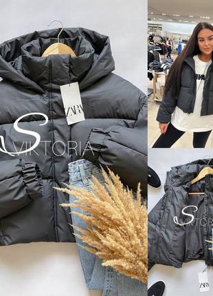 Куртка пуховик пуфер zara