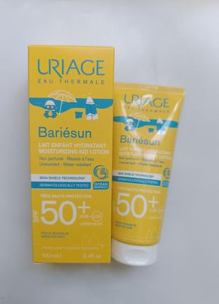 Дитячий сонцезахисний зволожувальний лосьйон для тіла uriage bariesun moisturizing kid lotion, spf50+, 100 мл