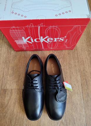 Школьные туфли kickers размер 34 из натуральной кожи3 фото