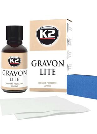 Набор k2 gravon lite 30 мл керамическое покрытие для защиты авто от царапин грязи уф-лучей dr-11