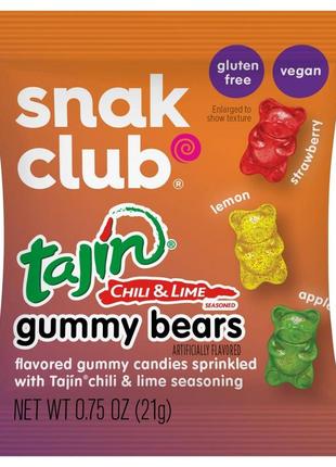 Мармелад snak club tajin gummy bears chili lime 21g