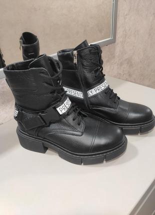 Ботинки женские зимние, кожа