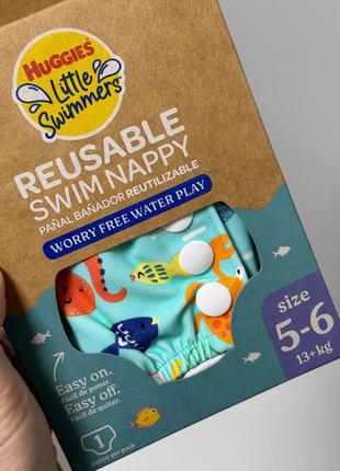 Многоразовые подгузники-трусики huggies little swimmers для плавания 5-6