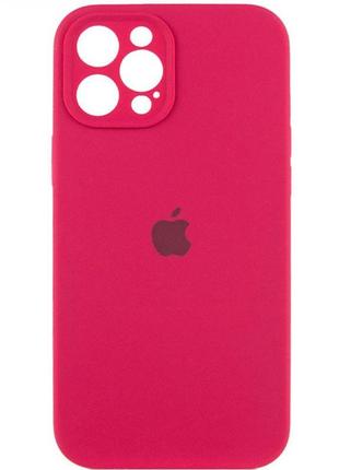 Чехол с защитой камеры silicone case full iphone 14 pro max red