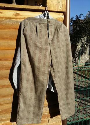 Теплые женские брюки кюлоты с лавсаном на высокой посадке швейцария.