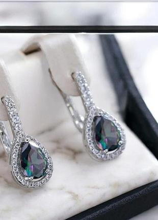 Серьги серебро изысканные стильные оригинальные