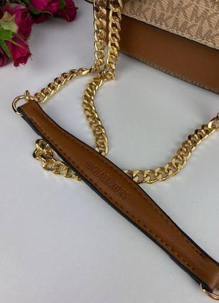 Женская сумочка mini beige/brown9 фото