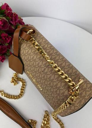 Женская сумочка mini beige/brown4 фото