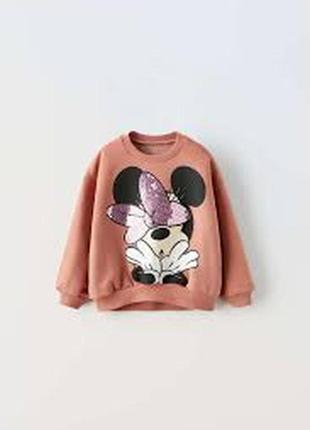 Свитшот zara minnie mouse disney 18-24 мес/92 см