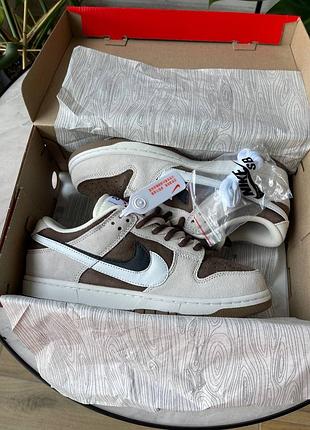 Кросівки nike sb dunk low 85 double swoosh ‘beige brown’