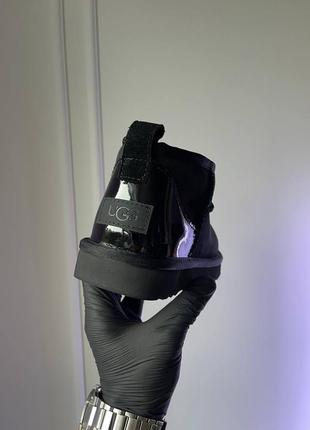 Уггі ugg ultra mini black lacquer4 фото