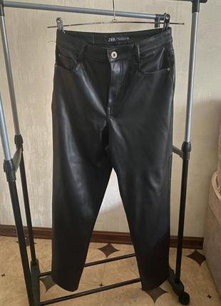 Брюки кожа zara3 фото