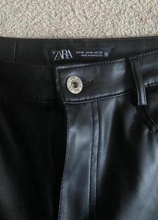 Брюки кожа zara4 фото