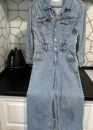 Джинсовий комбінезон, комбінезон zara, zara джинс
