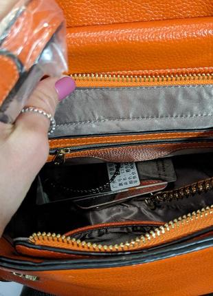 Интересная оранжевая сумка + длина ручка5 фото