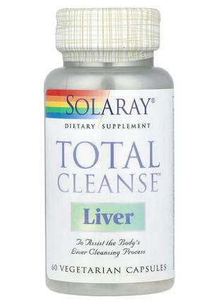 Чищення печінки solaray total cleanse liver оздоровчий комплекс 60 вегетаріанських капсул