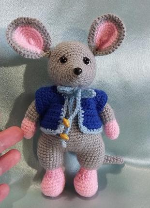 Мышка мягкая игрушка, мышонок подарок, ручная работа