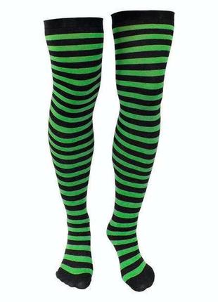 Смугасті панчохи (в смужку) чорно-зелені.