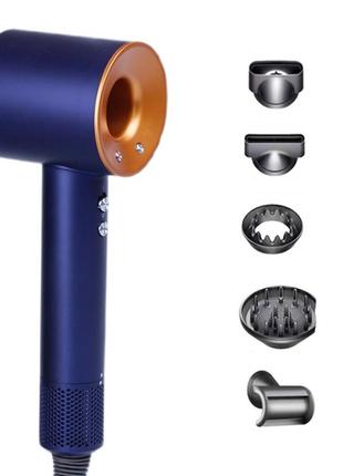 Фен-стайлер для волосся 6 в 1 magic hair supersonic premium 5 насадок