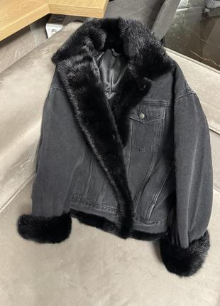 Жіночі джинсові куртки з норкою❤️, s-2xl