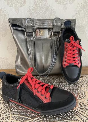 Стильные сникерсы just cavalli, оригинал, кожа