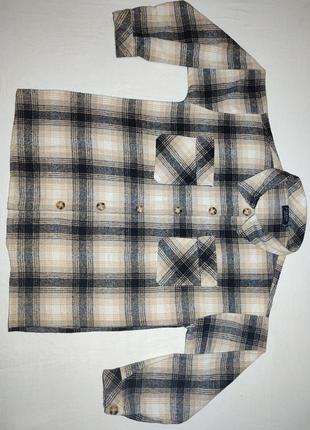 Теплая рубашка in the style | xl | бежевый/черный