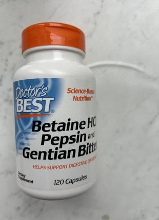 Betaine hci pepsin and gentian bitters