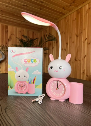 Дитяча настільна лампа 3в1 ( годинник + лампа + органайзер для ручок) alarm clock xl-800 / світильник настільний