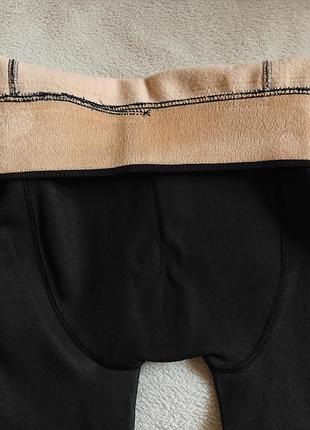 Утепленные капроновые колготки на меху в сердечки черного цвета